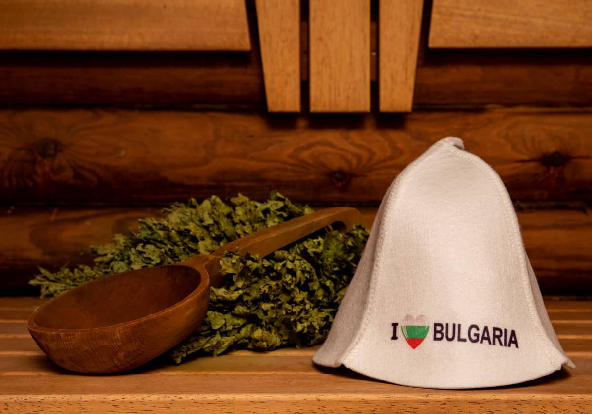 Sauna hat "I love Bulgaria"