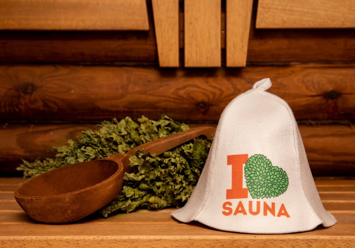 Шапка за сауна "I love sauna"