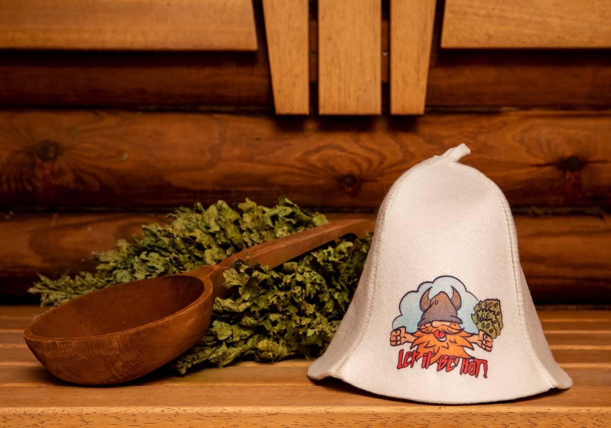 Sauna hat "Let it be hot"