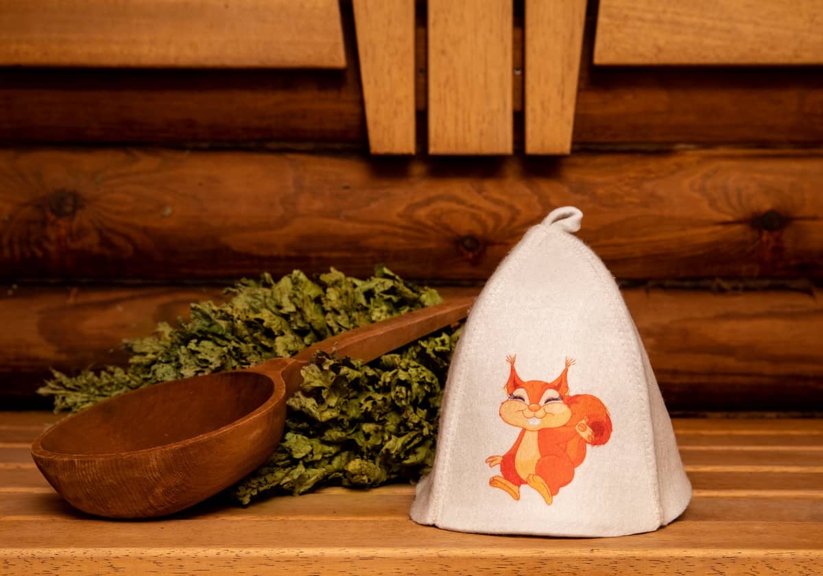 Children's hat for the sauna "Squirrel"